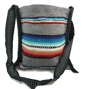 El Paso Saddleblanket Bags - El Paso Saddleblanket Gray Rio Bravo Serape Bag El Paso Saddleblanket Bags - El Paso Saddleblanket Gray Rio Bravo Serape Bag